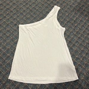 Fabletics new, never worn or washed, white medium one shoulder tank top